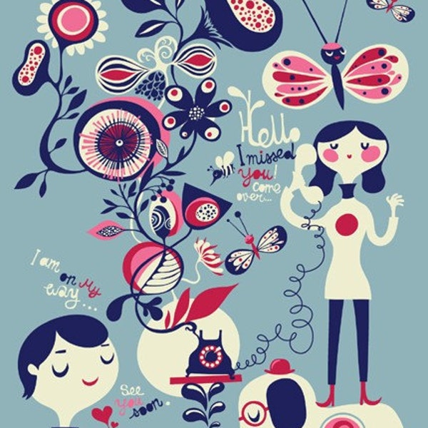 sweet anticipation... limited edition giclee print of an original illustration (8.5 x 11)
