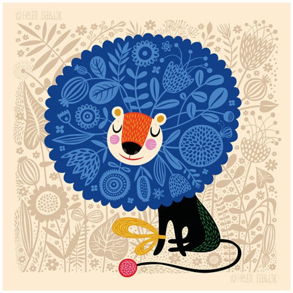 His Royal Spirit ... limited edition giclee print of an original illustration (8 x 8 in, 20 x 20 cm)