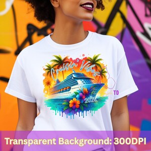 Cruisin’ Vibes 2025 PNG | Cruise Ship Digital Download | Tropical Vacation Clipart | Family Cruise Shirt Sublimation Design | Group Trip PNG