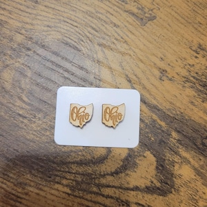 The buckeye state, OSU, Ohio State Stud earrings