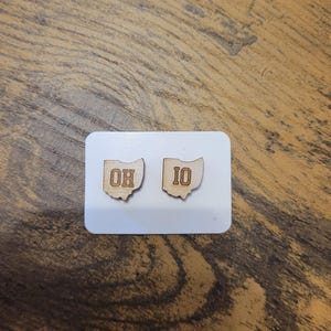 The buckeye state, OSU, Ohio State Stud earrings