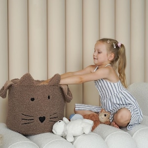Personalisierter Plüschtier-Korb | Personalisierte Baby Geburtstagsgeschenk | Baby Tuch Korb | Spielzeug Aufbewahrungskorb | Aufbewahrungskorb | Organisator