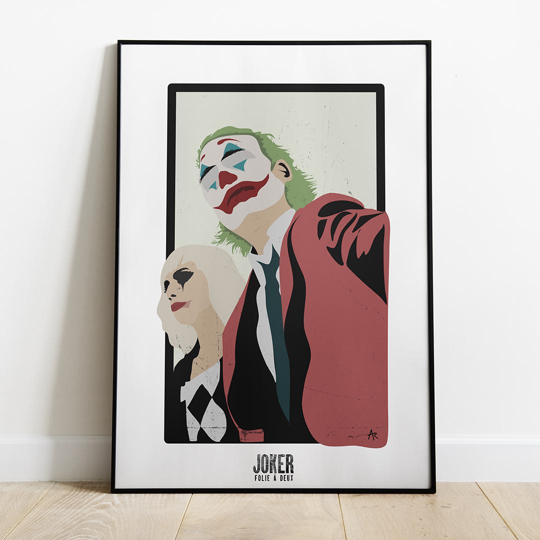 バットマン ジョーカー ハーレイクイン 額装品 アートポスター風 マーベル A1 バットマン ジョーカー ハーレイクイン 額装品 アートポスター風