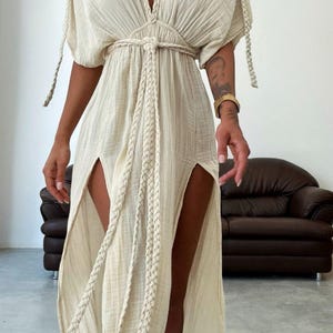 Boho Goddess Dress: Organic Turkish Cotton Summer Beach Wedding