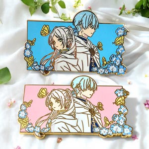 Frieren and Himmel hard enamel pin Collectible | Gold-Plated Anime Brooch for Bag, Clothes, Cosplay, and Gifts | Manga Fan Accessory Itabag