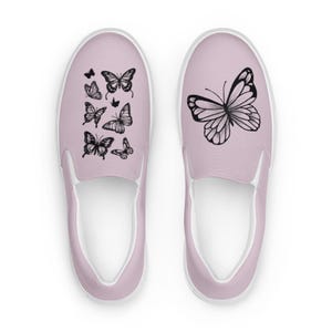 Butterfly Slip-On Canvas Shoes: Customized Converse Style