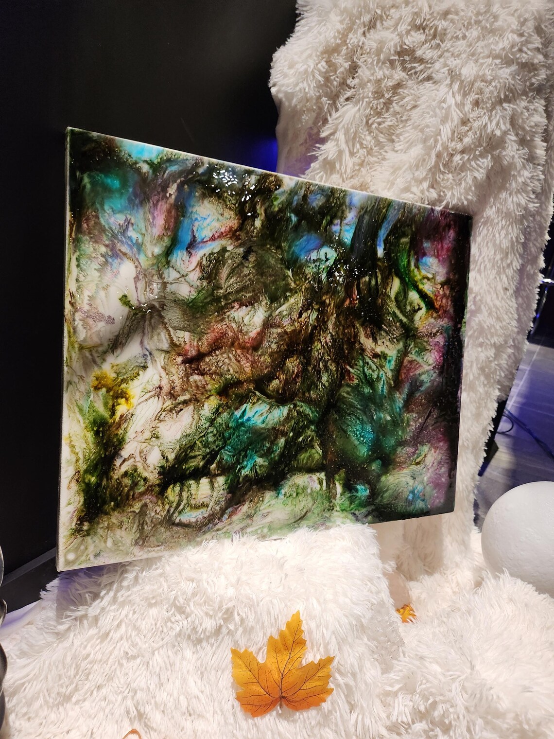 16x20 Painting Painted With the Epoxy Application Technique. Etsy Canada