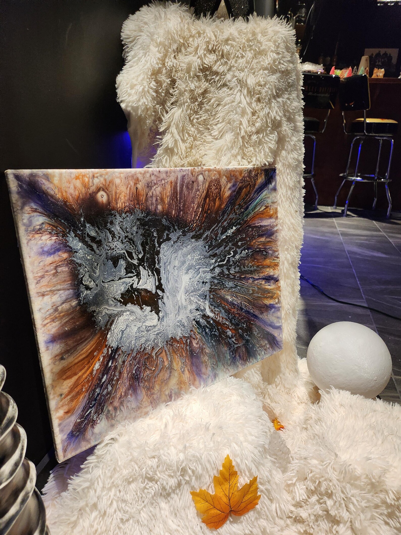 16x20 Painting Painted With the Epoxy Application Technique. Etsy Canada