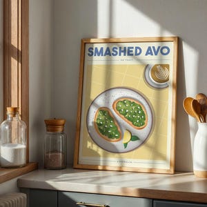 Avocado Art, Australian Food Art, Foodie Wall Art, Aussie Poster, Australian Printable Art, Funny Aussie Gift, Australian Digital Print