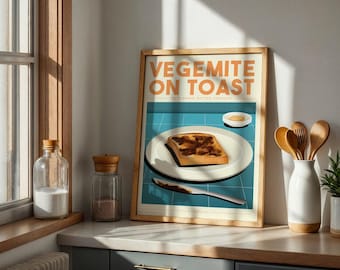 Framed Vegemite Poster: Australian Foodie Wall Art