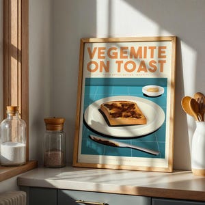 Vegemite Art, Australian Food Art, Foodie Wall Art, Aussie Poster, Australian Printable Art, Funny Aussie Gift, Australian Digital Print