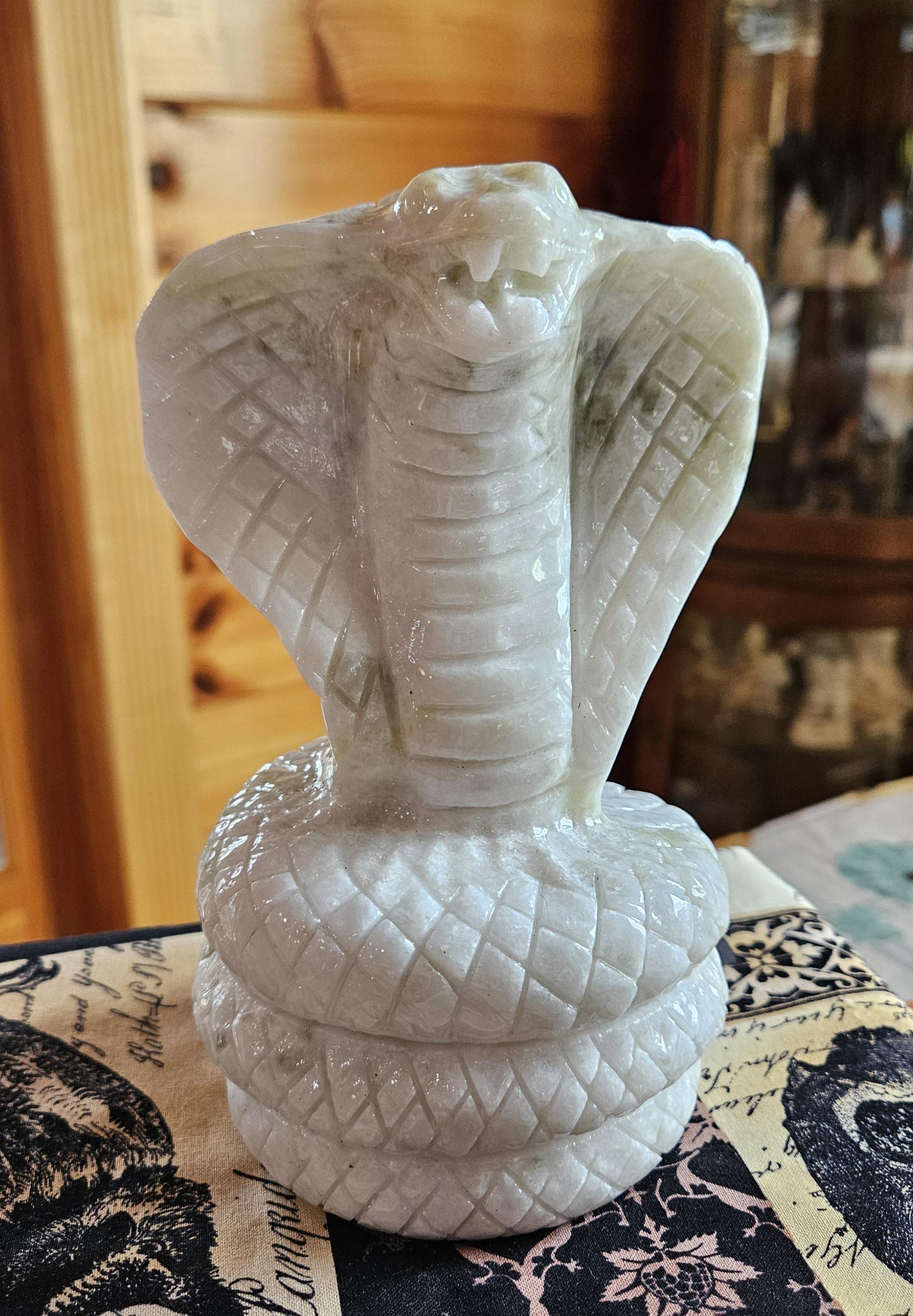 Poised Serpentine Cobra carving
