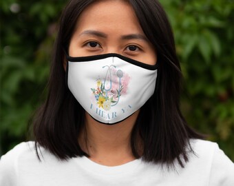 Nurse, doctor, emt Fitted Polyester Face Mask