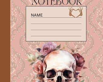 Stunning Floral Skull Composition Notebook PDF