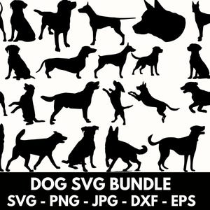 Dog SVG Bundle, Dog PNG Bundle, Dog Clipart, Dog SVG Cut Files for Cricut, Cute Dog Svg, Paw Prints svg, Pet Svg, Dog House svg, Dog Bone