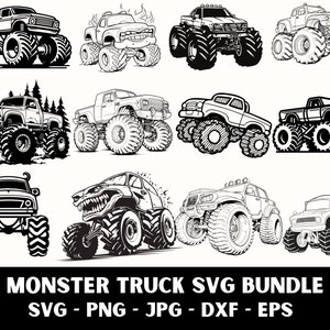 Monster Truck Svg Bundle, Truck Svg, Car svg, Off Road Svg, Monster truck shirt, Smashing Monster Truck Svg, Racing Car, For Cricut