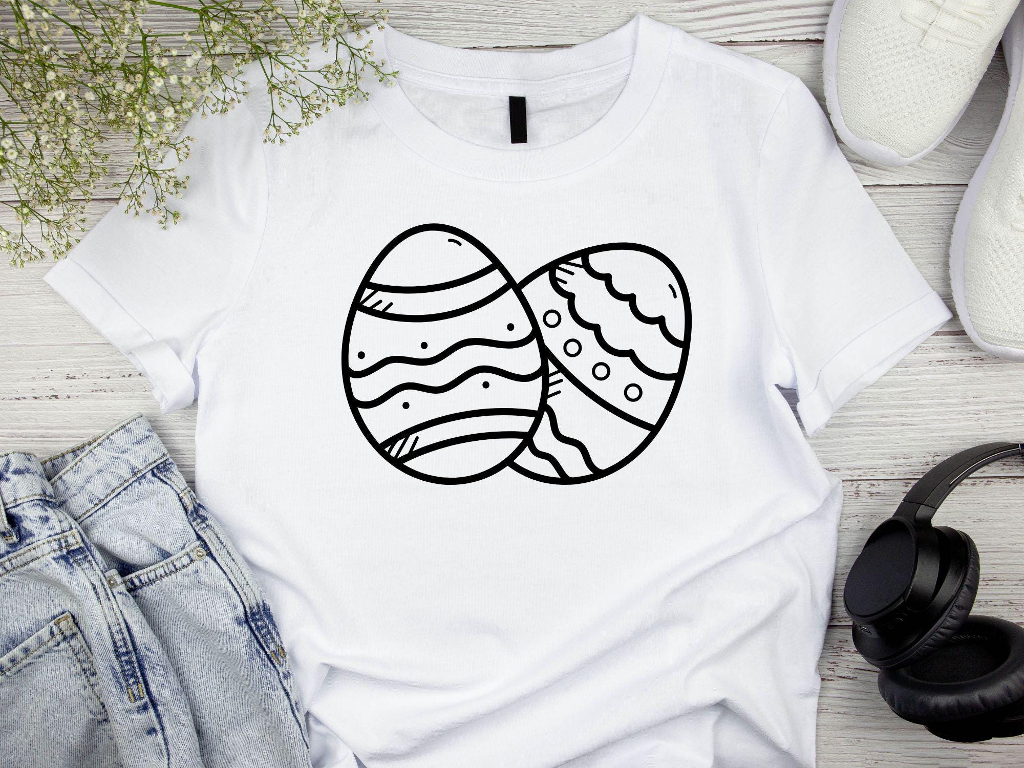 Easter Egg SVG Bundle: Silhouette Vector Cut Files (digital Download ...