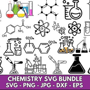 Chemistry SVG Bundle, Chemistry PNG Bundle, Chemistry Clipart, Chemistry SVG Cut Files for Cricut, Science Svg, Test Tube Chemical Svg