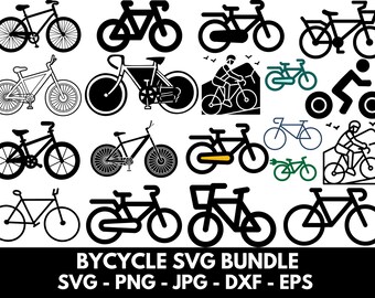 Fahrrad SVG Bundle: Fahrrad Clipart, Schneidedateien (digitaler Download)