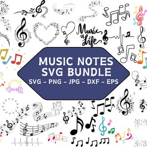 MUSIC NOTES SVG, Music Notes Bundle Svg, Music Notes Clipart , Music Notes Cut Files For Cricut , Music Notes Vector