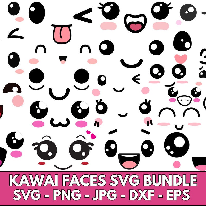 Anime Face Parts - Etsy