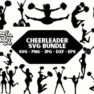 Cheer Svg Bundle, Cheerleader Svg, Cheerleading Svg for cricut, High Quality Cheer Png, Cheer Clipart, Layered, Instant Download,