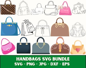 Handbag SVG Bundle: Purse Clipart, Cut Files (Digital Download)