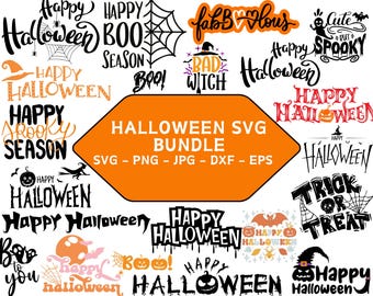 Halloween SVG Clipart Bundle: Cricut Cut Files (Digital Download)