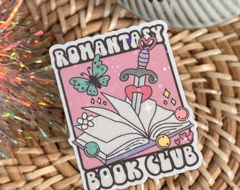 Romantasy Book Club Vinyl Sticker: Waterproof Laptop Decal