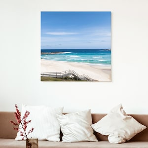 Square Beach Print Download, Aerial Ocean Image Printable, Western Australia Landscape Photography, Blue Digital Beach Poster Print