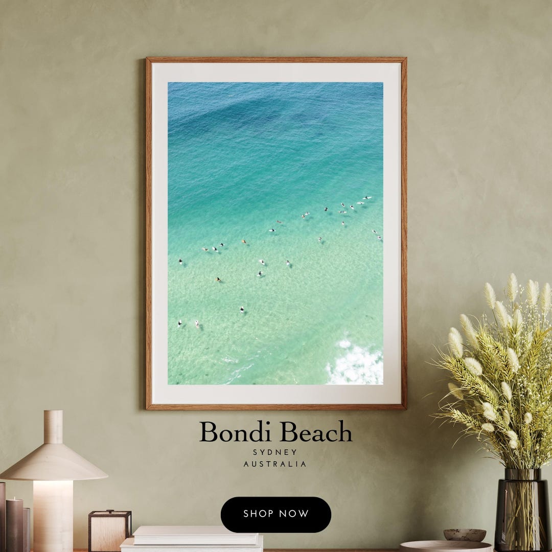 Bondi Beach Surf Art Prints, Sydney Australia Wall Art, Beach House Decor, Drone Beach Poster Digital Download, Printable Ocean Wall Images - Etsy Australia
