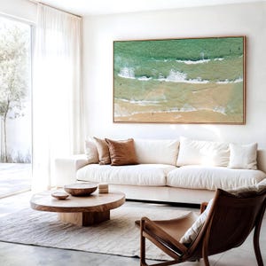 Manly Beach Surfer Fotodrucke, ästhetische minimalistische Wandkunst, schwimmende gerahmte Leinwand, Ozeanposter, Sydney Sea Waves Bilder Wohnzimmer