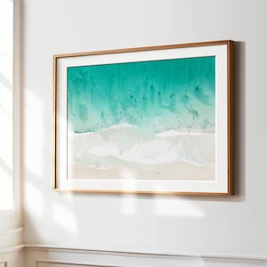 Australische Meereswellen Poster, Drohnensurfen Strand Fotografie, Meer & Sand Drucke, Surfer Wand Dekoration Ideen, Küsten Poster