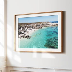 Coastal Photography Prints, Beach Wall Art Colourful, Aerial Ocean Landscape Prints, Western Australia Art Posters, Aesthetic Canvas Artwork