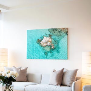 Ocean Wand Kunst zum ausdrucken, Leinwand Strand A, nautische Deko Ideen, Strand Luftbild, ästhetisches Wohndekor, Western Australia Kunst