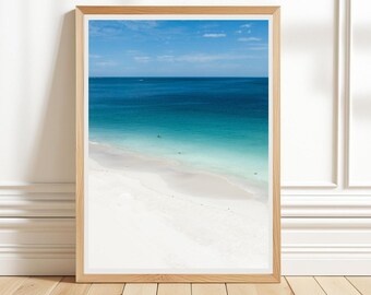 Mullaloo Beach Wall Art, Perth Artwork Digital Download, Western Australia Art Prints, Printable Ocean Wall Decor, Aerial Beach Photography