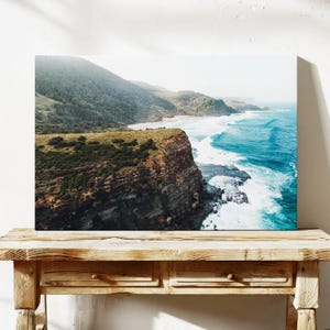 Australian Landscape Canvas Art, Aerial Beach Photography Prints, Aesthetic Coastal Wall Art Decor Bedroom, Sydney Seascape Poster Artwork,