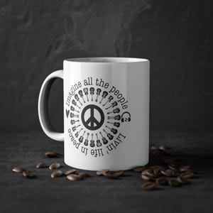 Imagine Lyrics Mug - Perfect Gift for Fans of Legendary Band Imagine All The People Livin in Peace - Beatles-Inspired Cup