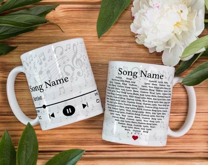 Custom Song Lyrics Coffee Mug - Personalized Music Gift