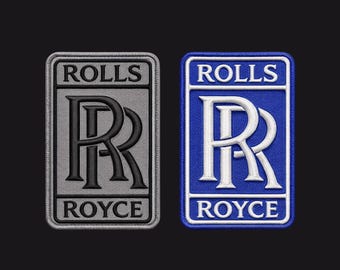 Embroidered Double R Monogram Patch, Luxury Streetwear Emblem, 3.2 x 2 Inch Rectangle Badge