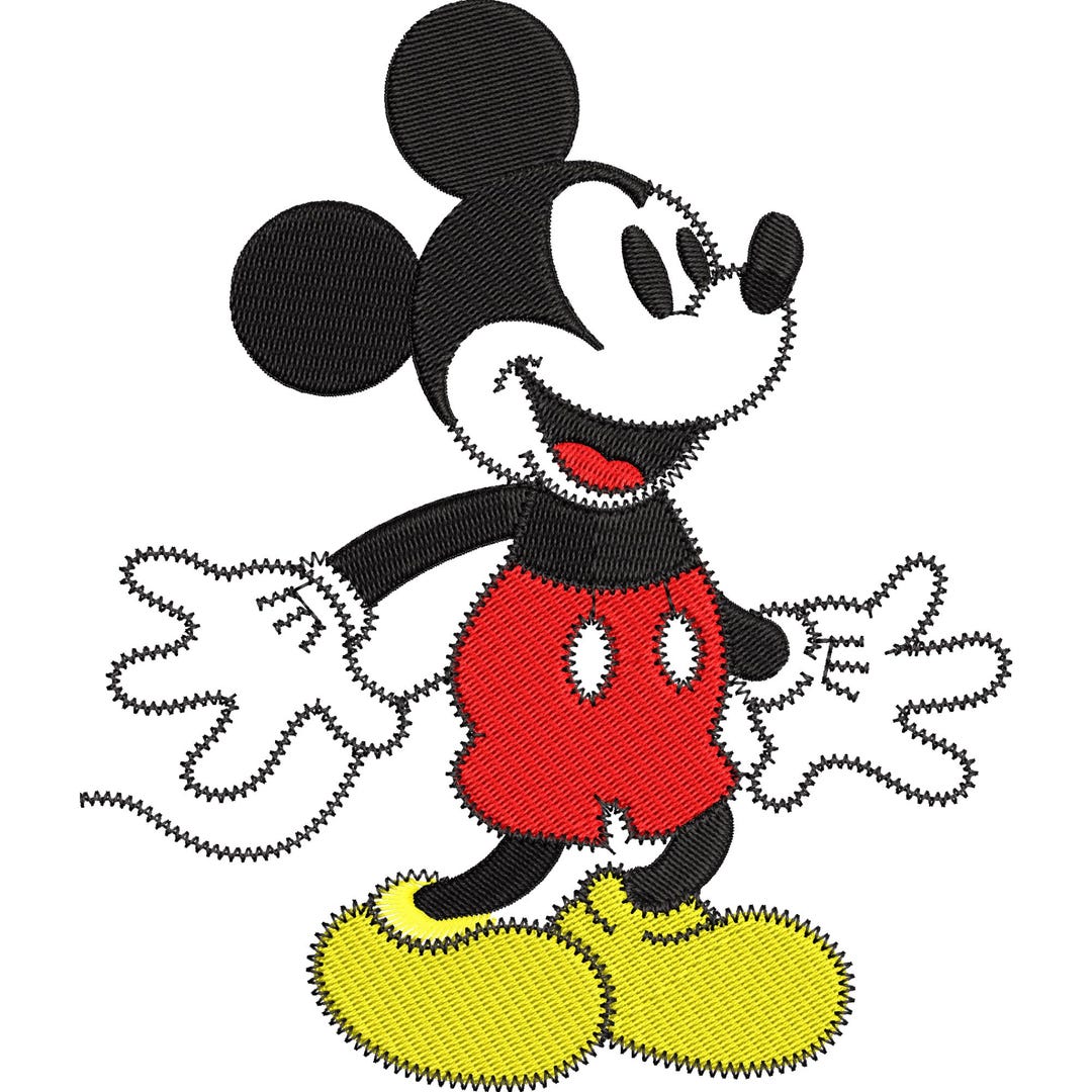 Mickey Character Pattern Mickey Mouse Embroidery Design – Cartoon Character Machine Pattern ...