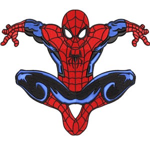 Maschinenstickerei Spiderman, Superheld Füllstich Muster (17 cm Breite)