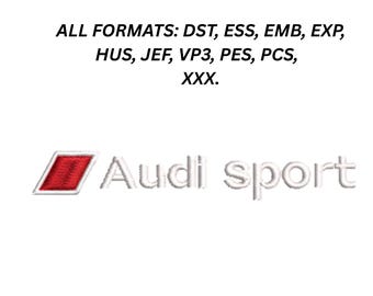 Audi Sport Racing Rhombus Machine Embroidery Design, Automotive Emblem Stitch File
