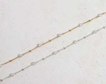 Kristall Perlen Meilenstein Kette
