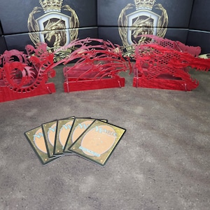 DAWN FIRE - Magic the Gathering Deck Box - Organiseur de cartes design dragon - Rangement en acrylique pour les collectionneurs et les joueurs de MTG - Idée cadeau parfaite