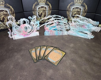 ICE VEIN - Magic the Gathering Deck Box - Dragon Design Card Organizer - Acrylic Storage for MTG Collectors & Players - Perfect Gift Idea