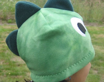 Dinosaur Fleece Hat - Green Baby Toddler Children Adult Animal Fleece Hat/Beanie, Baby Infant Toddler Dino Hat, Animal Hat