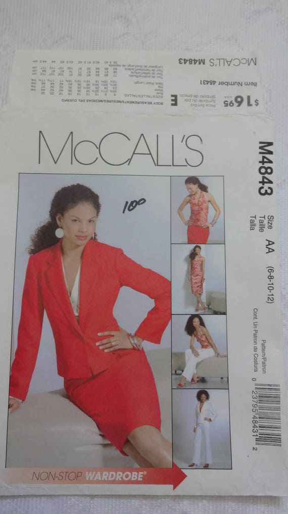 6325 Vintage Butterick Sewing Pattern Misses Jacket Split Skirt Top UNCUT Easy