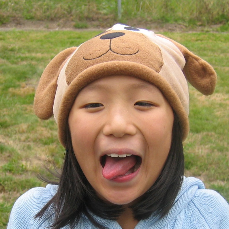 Puppy Dog Fleece Hat Baby Toddler Children Adult Animal Fleece Hat