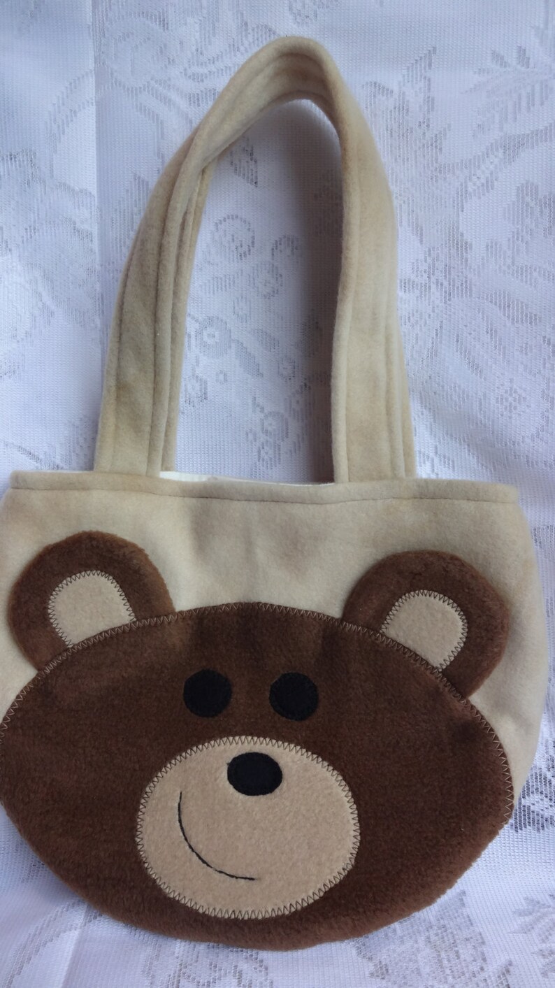 Teddy Bear Purse, Brown Bear Bag, Toddler Girl Children Purse, Kids